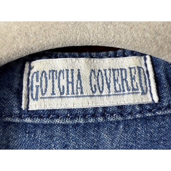 Vintage 80s Denim Maxi Dress S Velvet Trim Western Prairie Boho Cottagecore - Picture 9 of 9